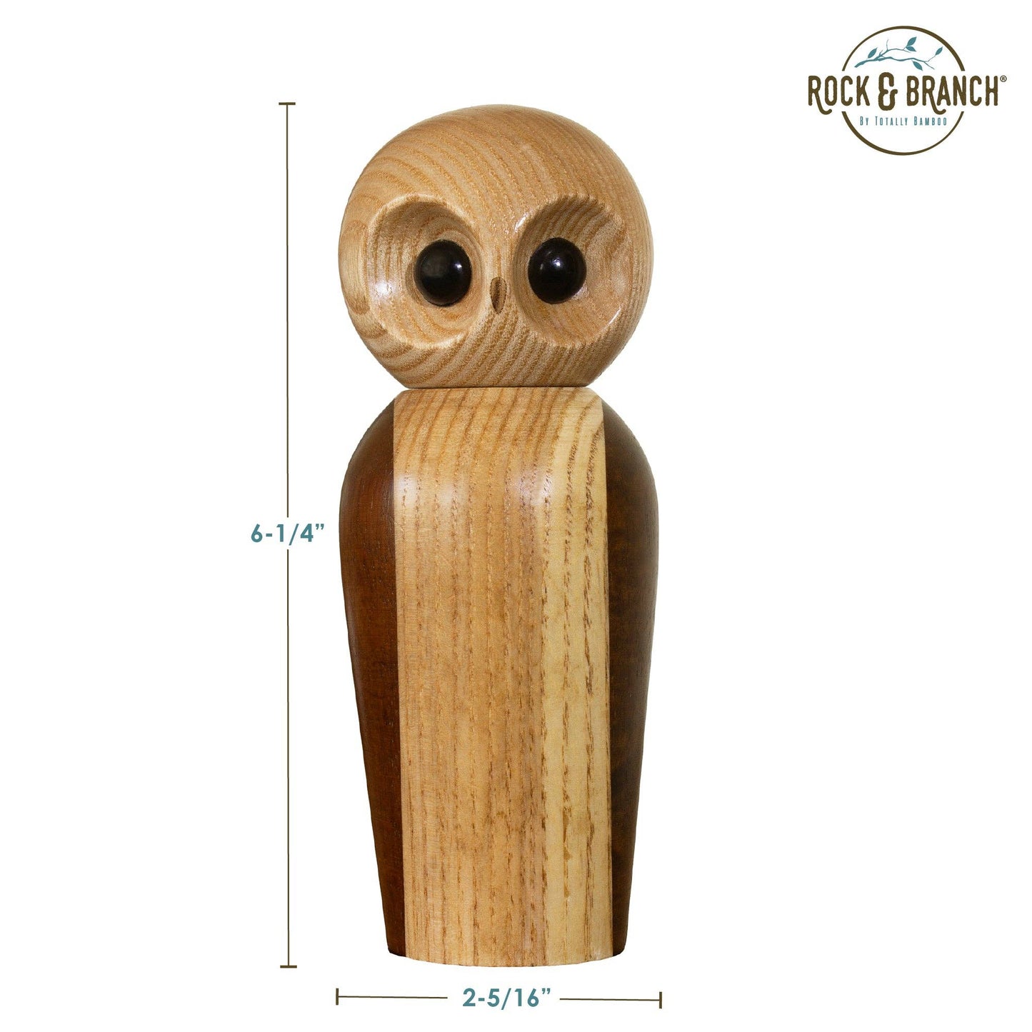 Totally Bamboo - Rock & Branch® Owl Refillable Pepper Mill