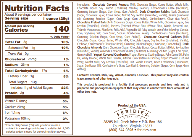 Tin Chocolate Mania Bridge Mix 9oz