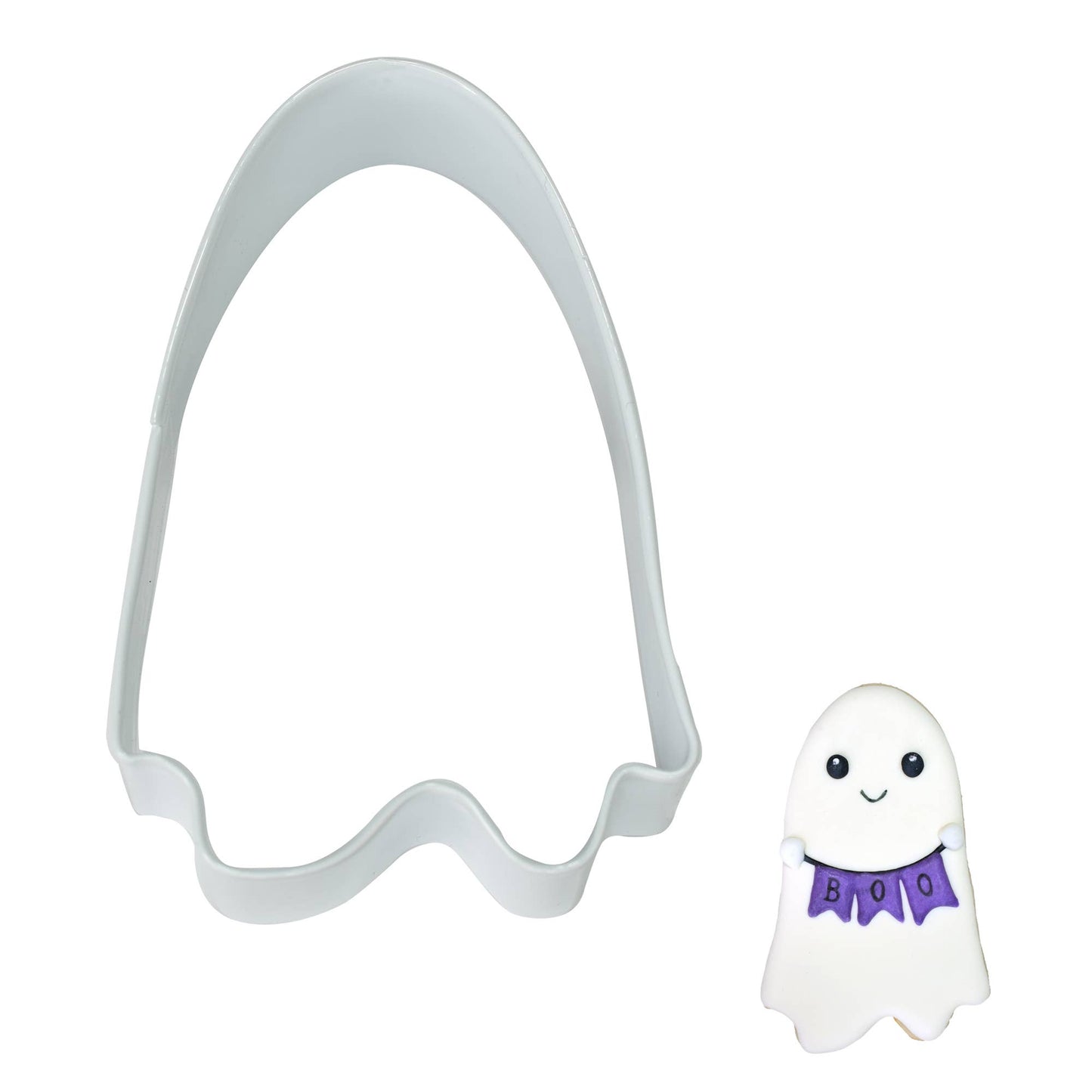 R&M International - Ghost Cookie Cutter (White, 3.5")