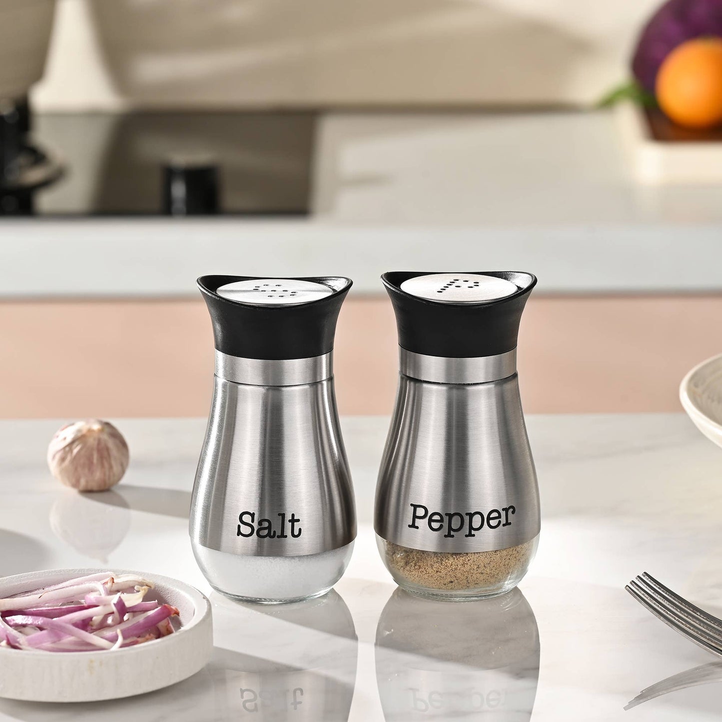 Fox Run Brands - Fox Run Modern Salt and Pepper Shakers, Set of 2, 4 Ounce