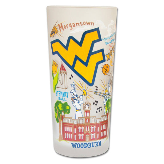 West Virginia University Collegiate Drinking Glass