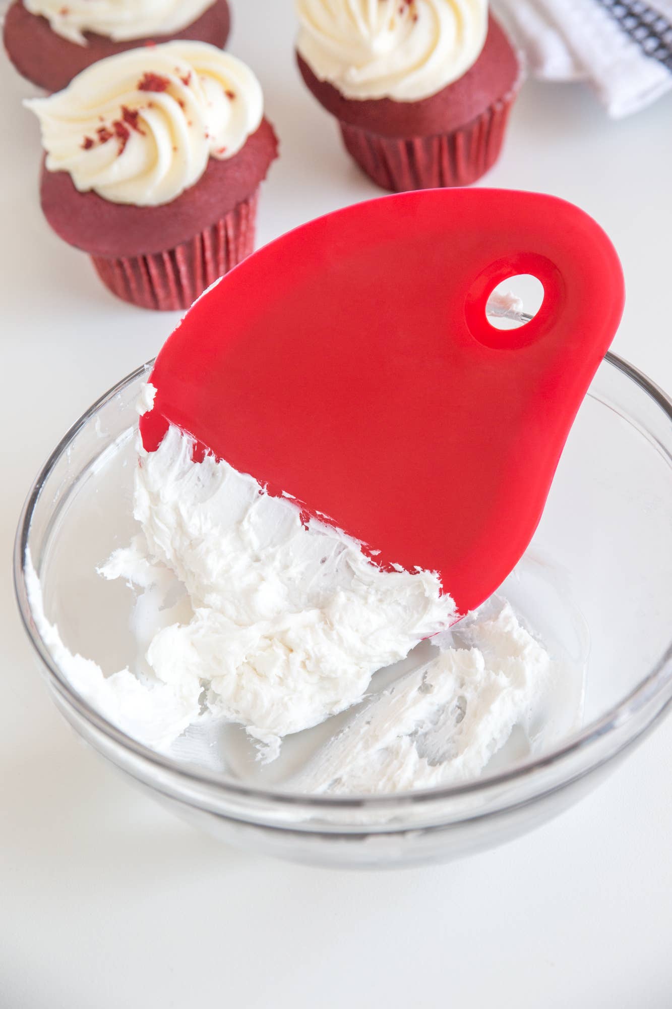 Fox Run Brands - Fox Run Silicone Bowl Scraper, Red, 5.5" x 4.5"