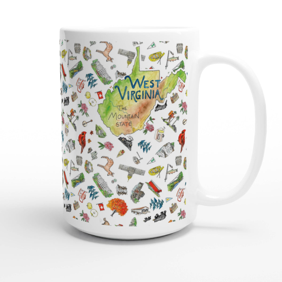 Wet-it! - Pippa West Virginia 15oz Medium Mug