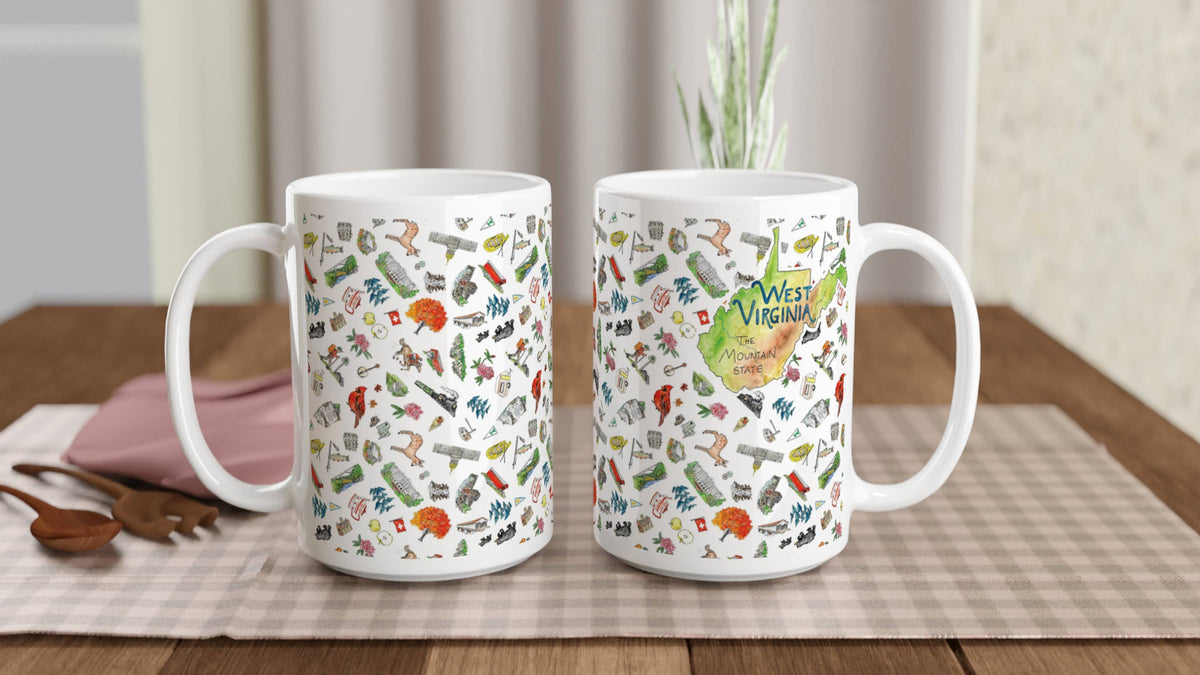 Wet-it! - Pippa West Virginia 15oz Medium Mug