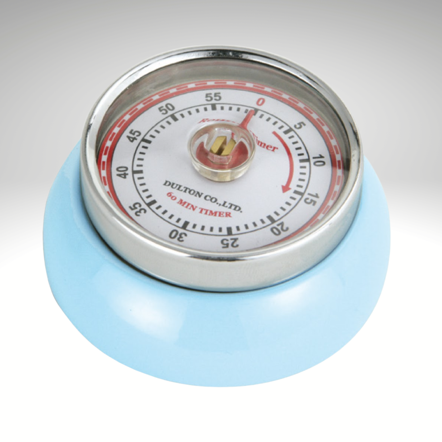 "Retro" Kitchen Timer, Light Blue, 2.75” x 1.25"
