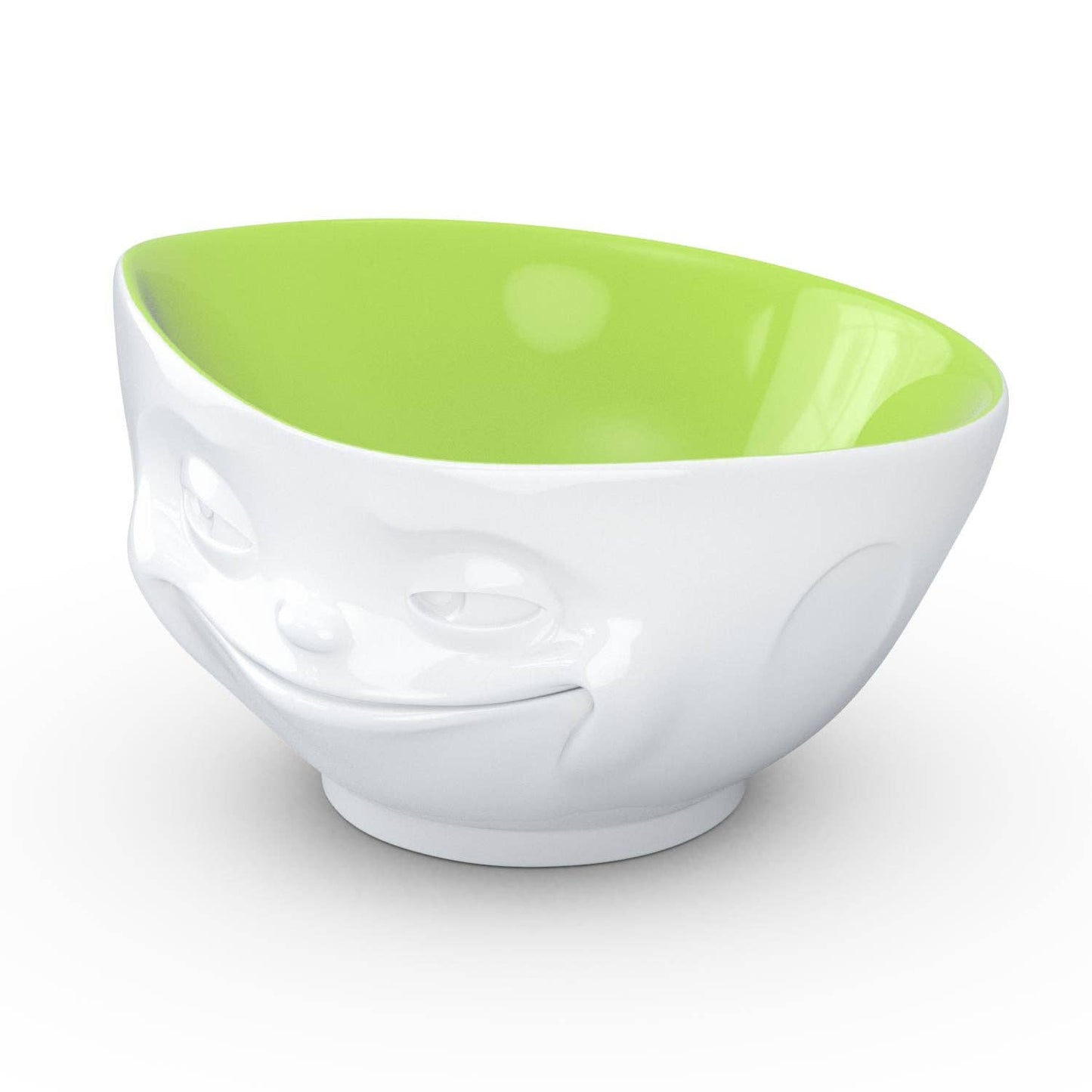 Fiftyeight Products - 16 Oz. Bowl, Grinning Face, Pistachio Color Inside
