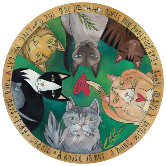 Sticks - Wood Lazy Susan | "Cat Scratch Fever"
