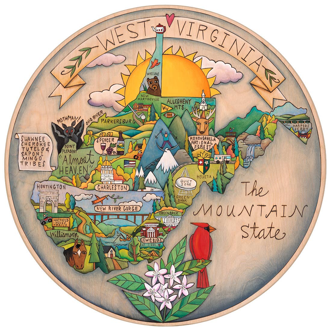 "Wild and Wonderful" | West Virginia Lazy Susan