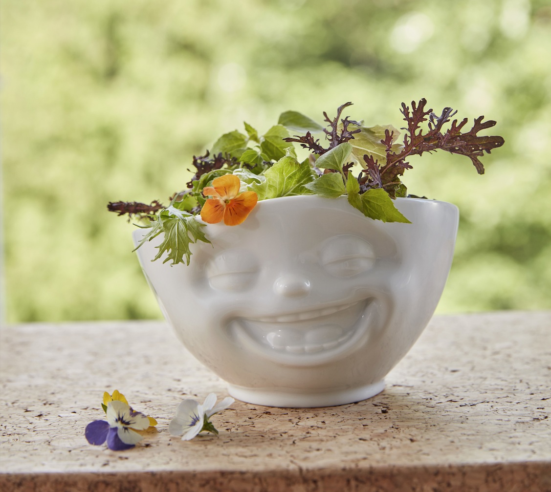 Fiftyeight Products - 16 Oz. Bowl, Laughing Face, White