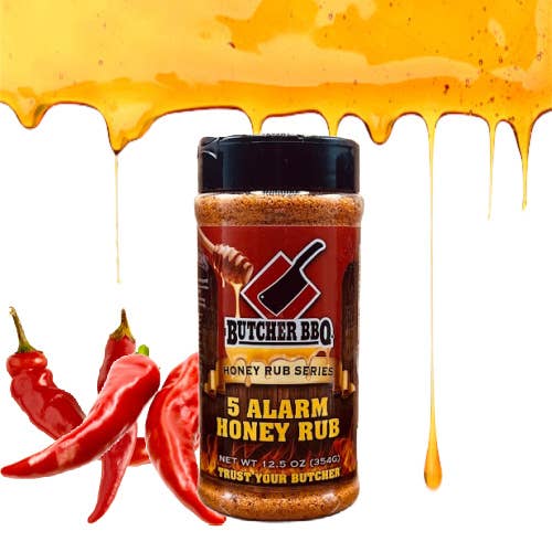 Butcher BBQ Inc - Honey Rub 5 Alarm- Sweet Honey Flavor with a Kick of heat