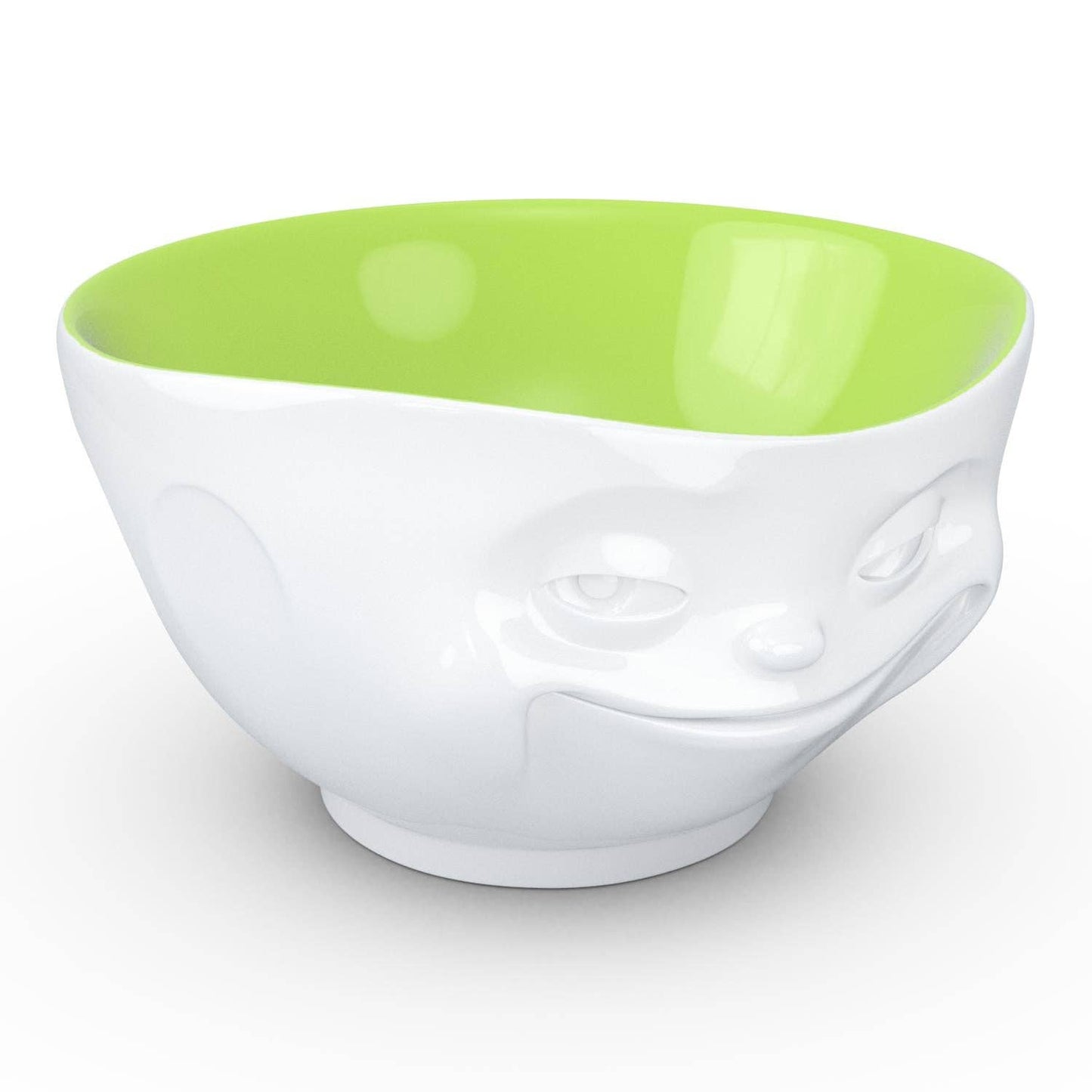 Fiftyeight Products - 16 Oz. Bowl, Grinning Face, Pistachio Color Inside