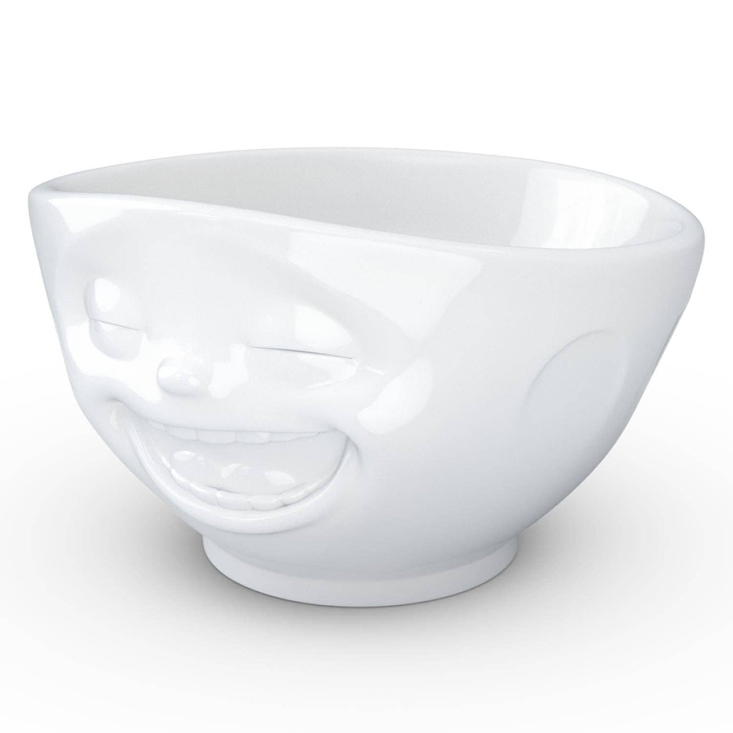 Fiftyeight Products - 16 Oz. Bowl, Laughing Face, White