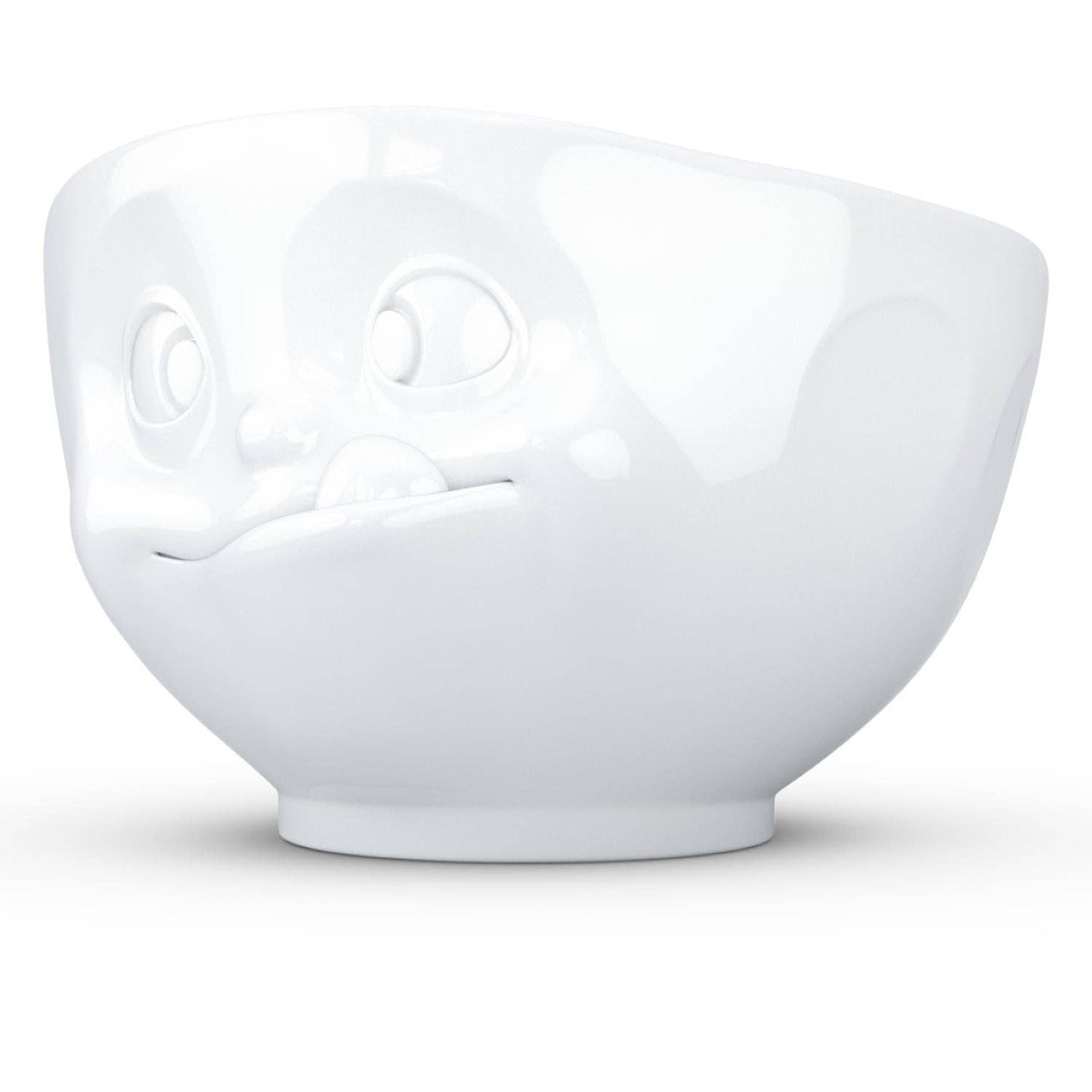 16 Oz. Bowl, Tasty Face, White