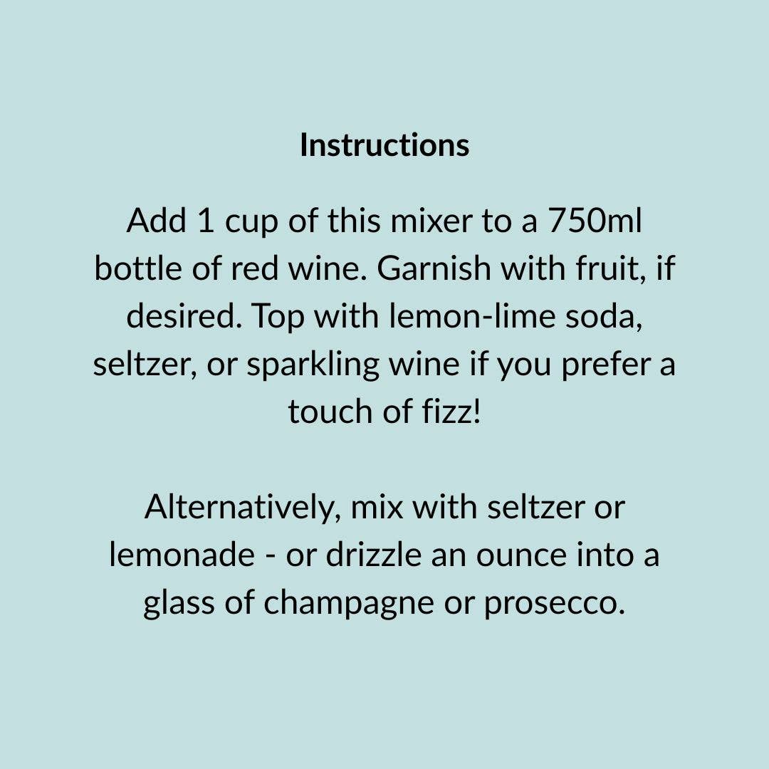 Wood Stove Kitchen - Sangria Cocktail Mixer and Mocktail Mixer, 16 fl oz