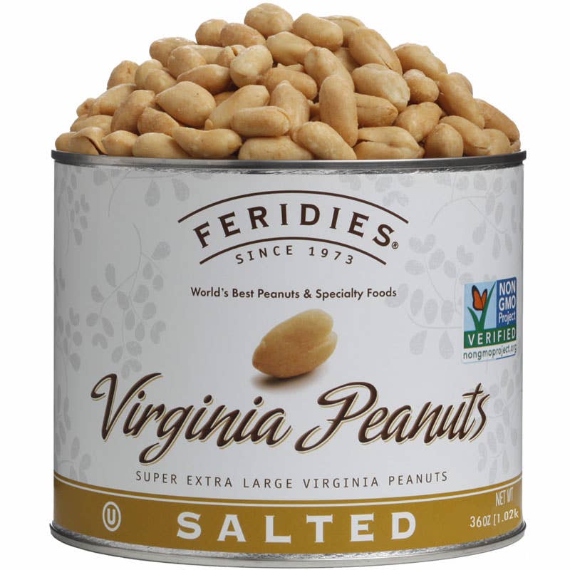 Salted Virginia Peanuts 36oz Tin Super Extra Large Salted Virginia Peanuts