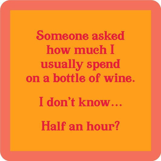 COASTER Half Hour | Funny Party Gift | Home Bar Decor