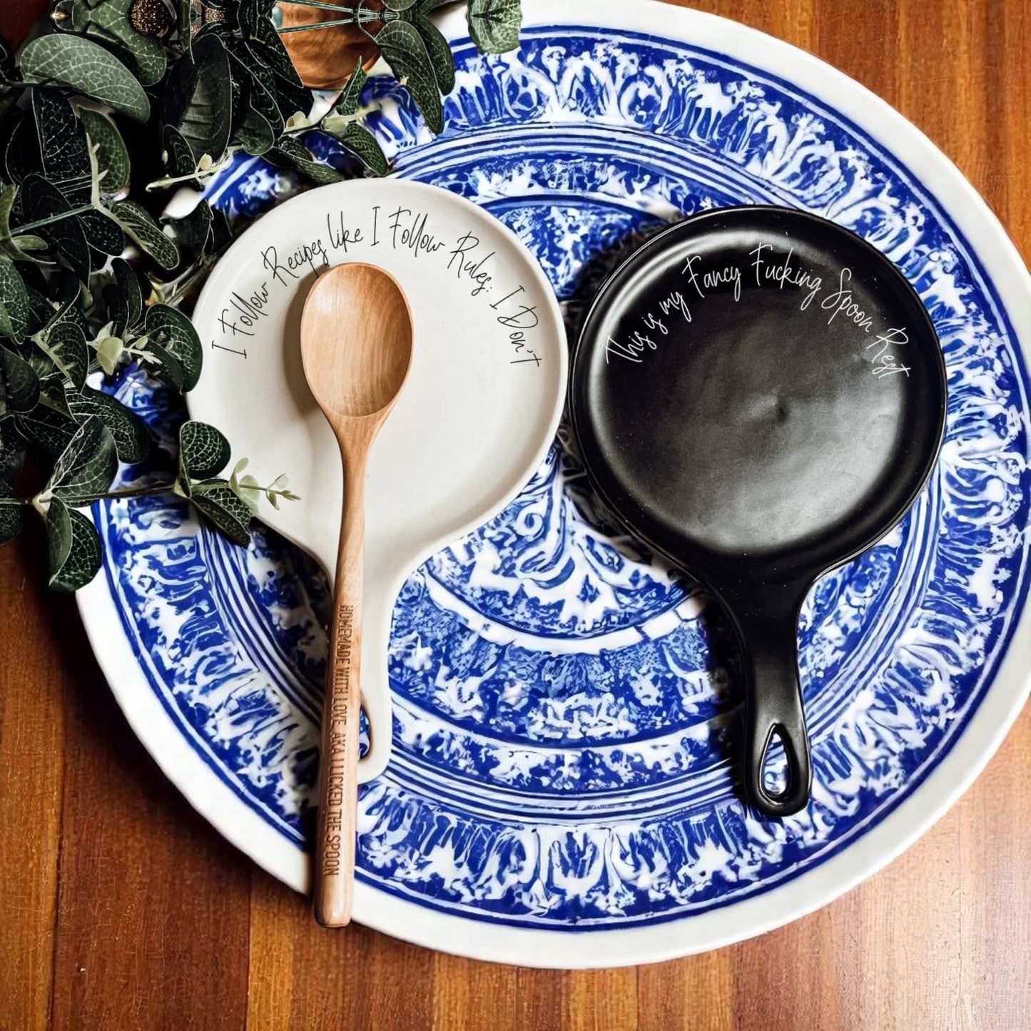 Lick The Spoon | Spoon Rest + Wooden Spoon Gift Set