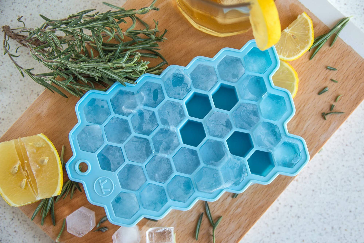 Outset Hex Ice Cube Mold, Silicone, Small, 7" x 4.25"