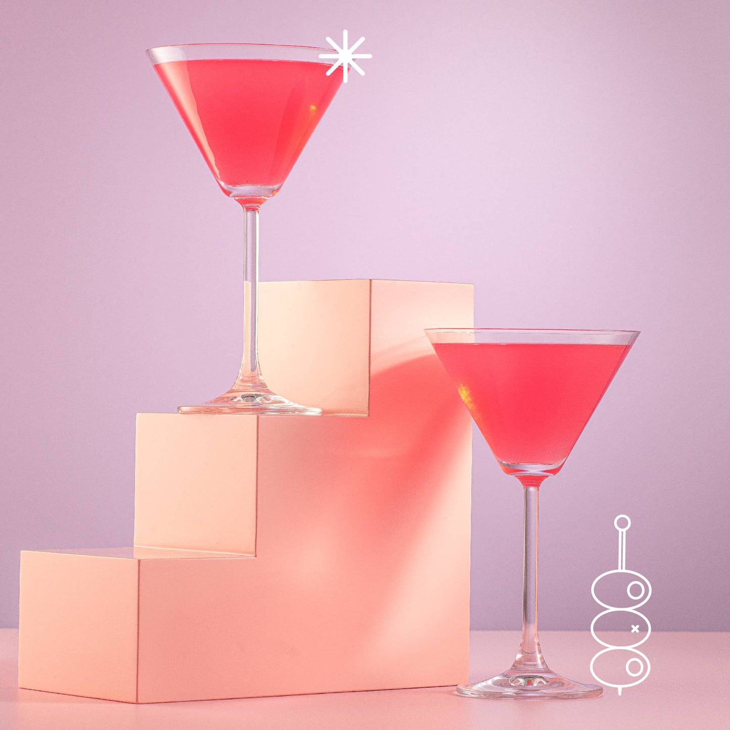 JoyJolt - Olivia Stemmed Crystal Martini Glasses-Set of 2
