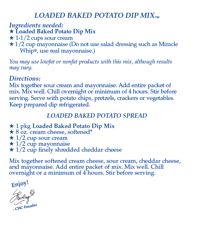Country Home Creations - Loaded Baked Potato Dip Mix