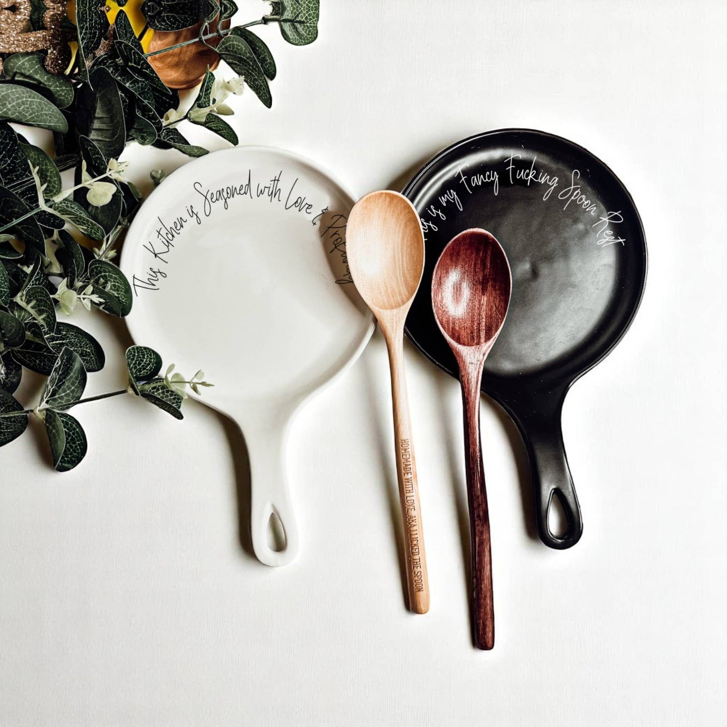Lick The Spoon | Spoon Rest + Wooden Spoon Gift Set