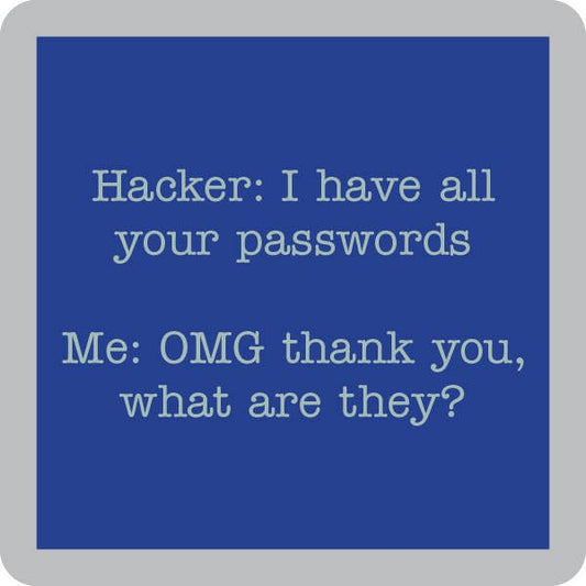COASTER Hacker | Funny Party Gift | Home Bar Decor