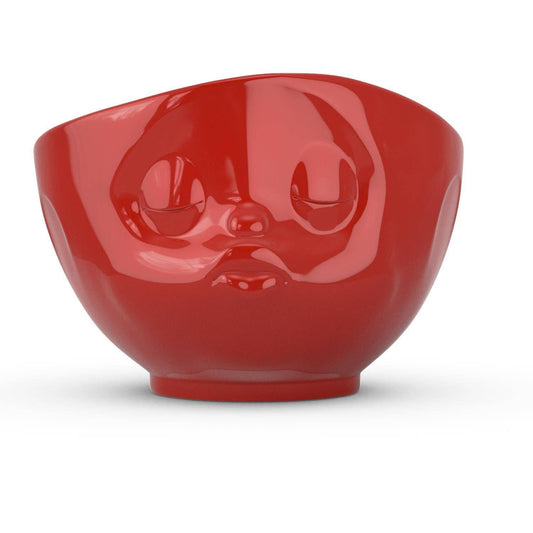16 Oz. Bowl, Kissing Face, Red