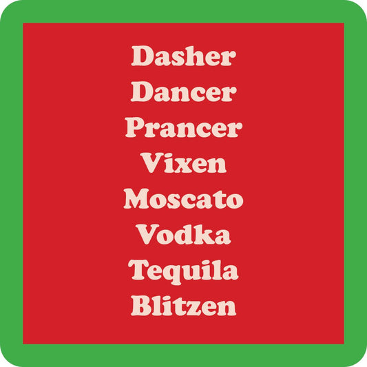 COASTER Blitzen Christmas | Funny Party Gift | Home Bar Decor
