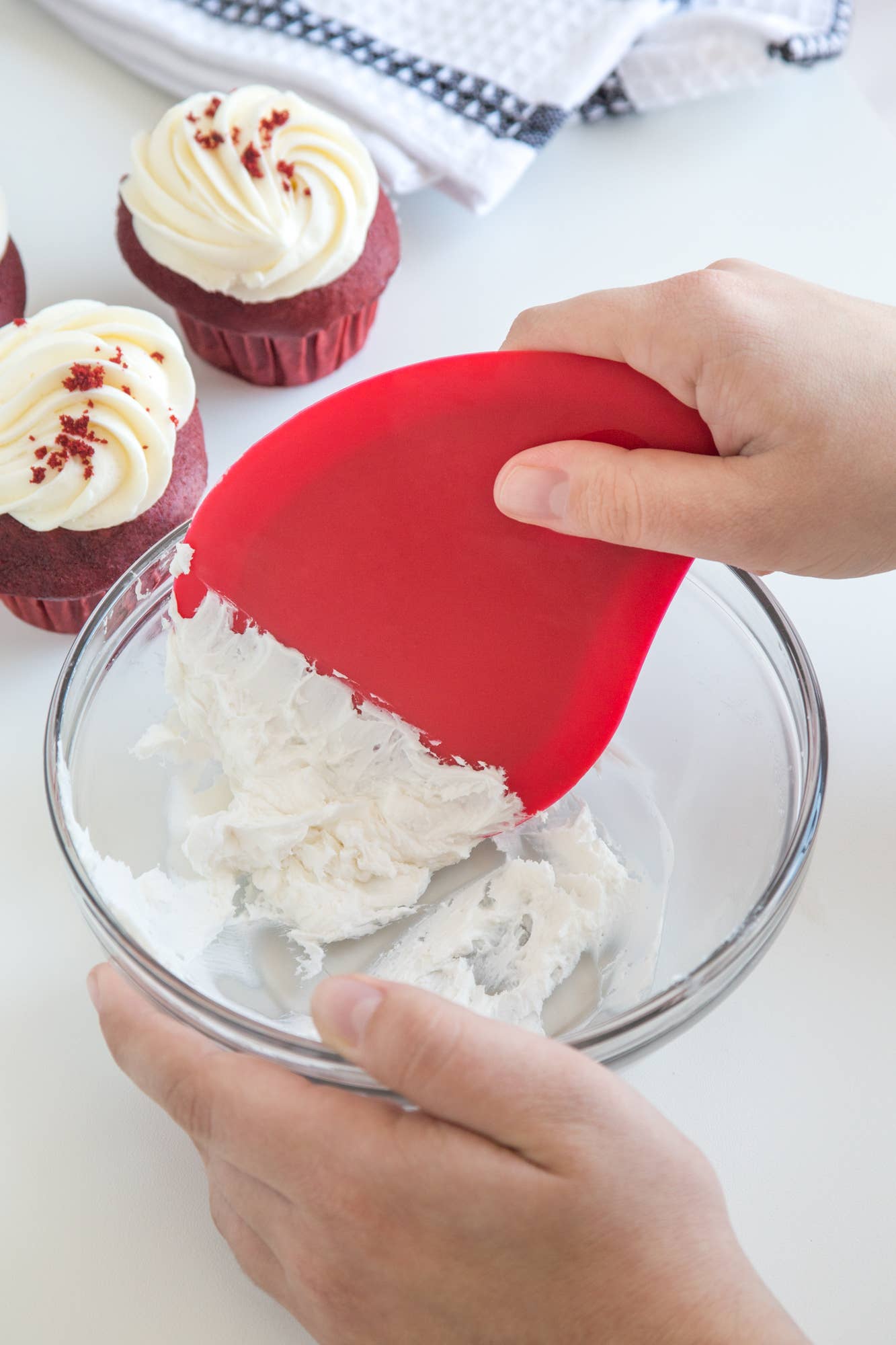 Fox Run Brands - Fox Run Silicone Bowl Scraper, Red, 5.5" x 4.5"