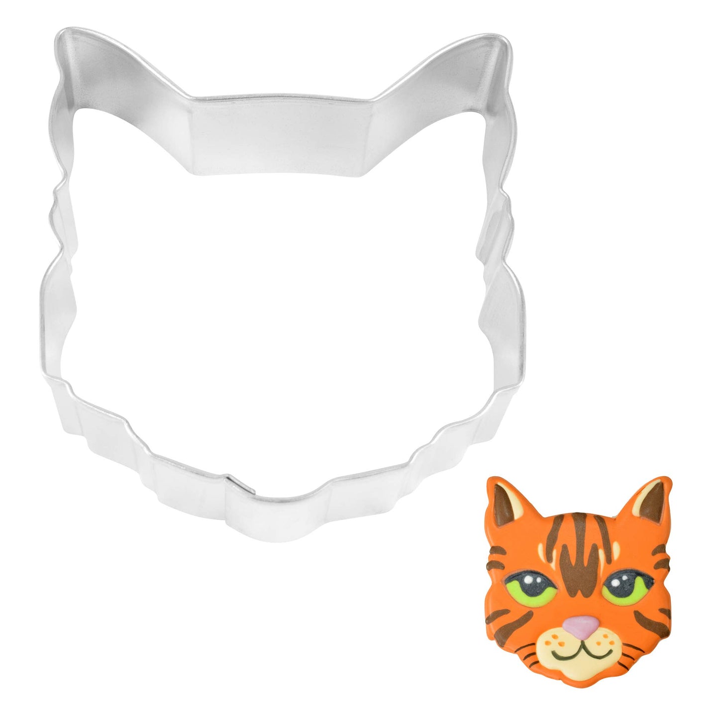 R&M International - Cat Face Cookie Cutter (3.5")