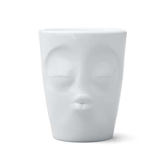Coffee Mug with Handle, Kissing Face