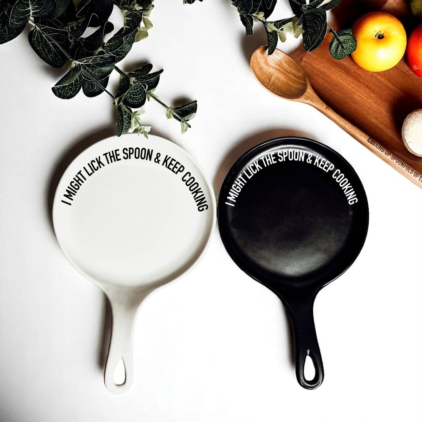 Lick The Spoon | Spoon Rest + Wooden Spoon Gift Set