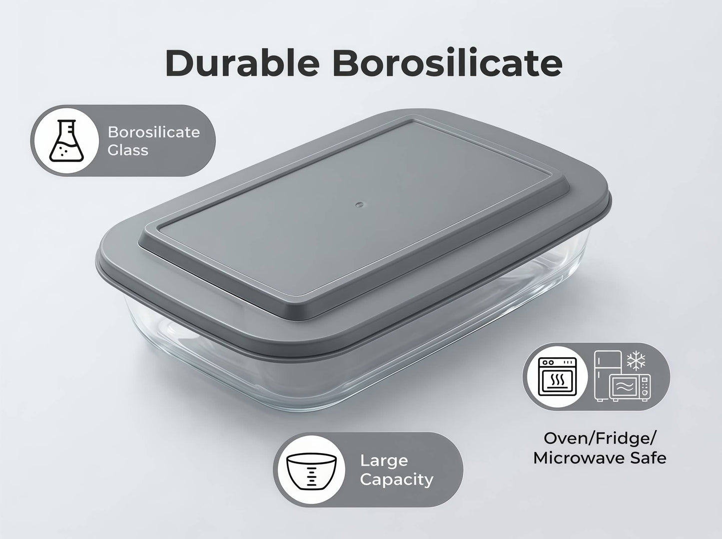 Fox Run Brands - Fox Run Glass Baking Pan & Lid, 9" x 13"