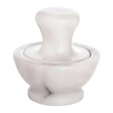 HIC Marble Mushroom Mortar and Pestle