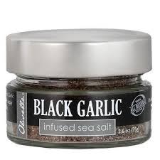 Olivelle Black Garlic Infused Sea Salt - 3 oz