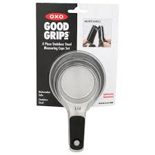 OXO 4 piece Stainless Steel measuring cups