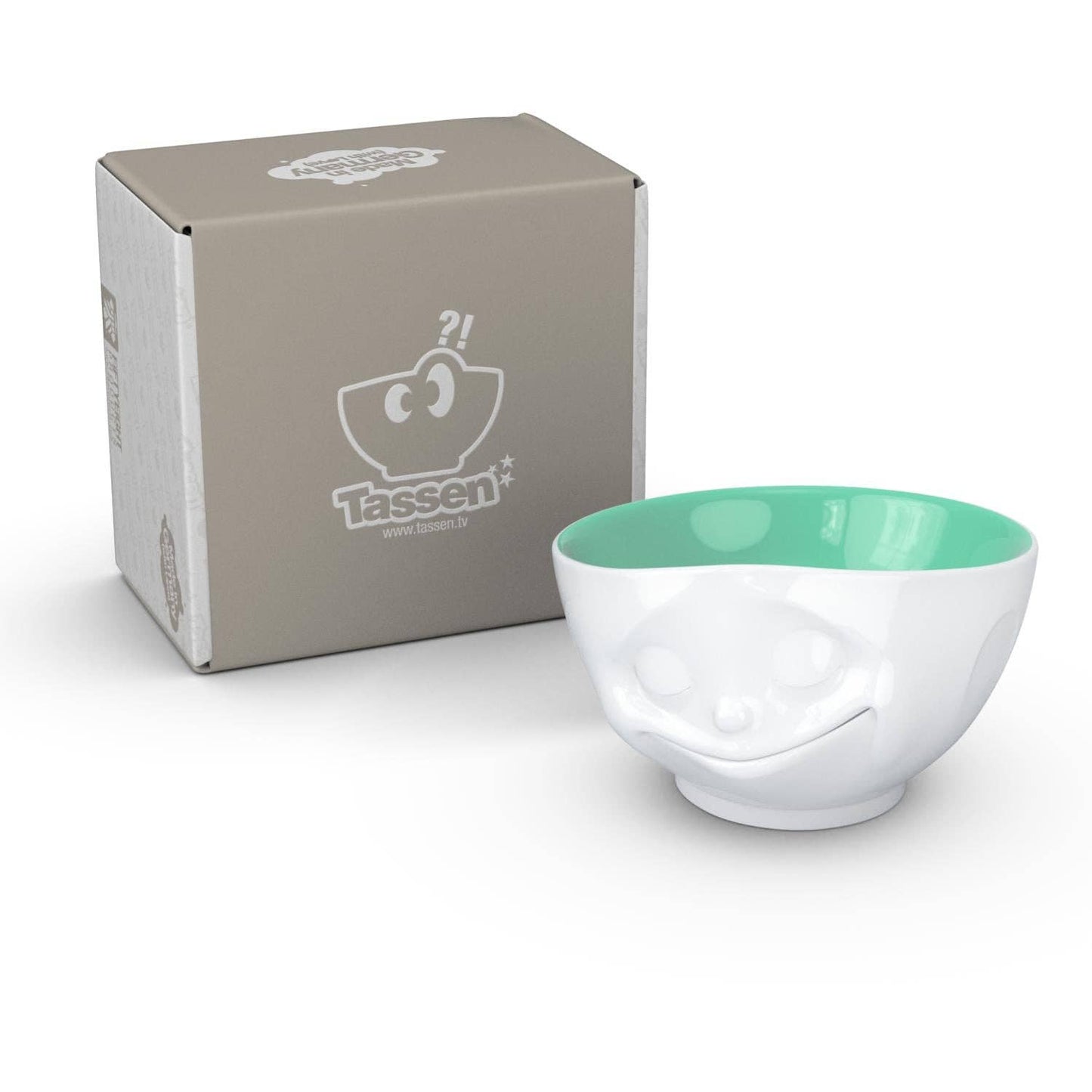 16 Oz. Bowl, Happy Face, Jade Color Inside