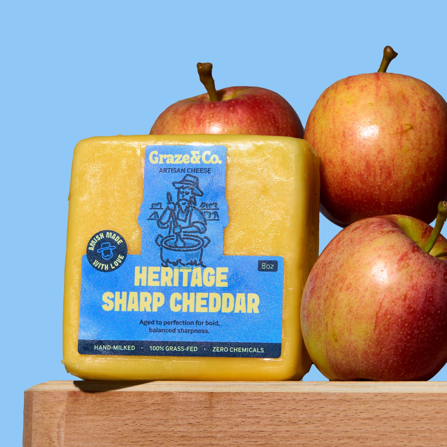 Graze & Co. - Heritage Sharp Cheddar - 8oz. Artisanal Cheese