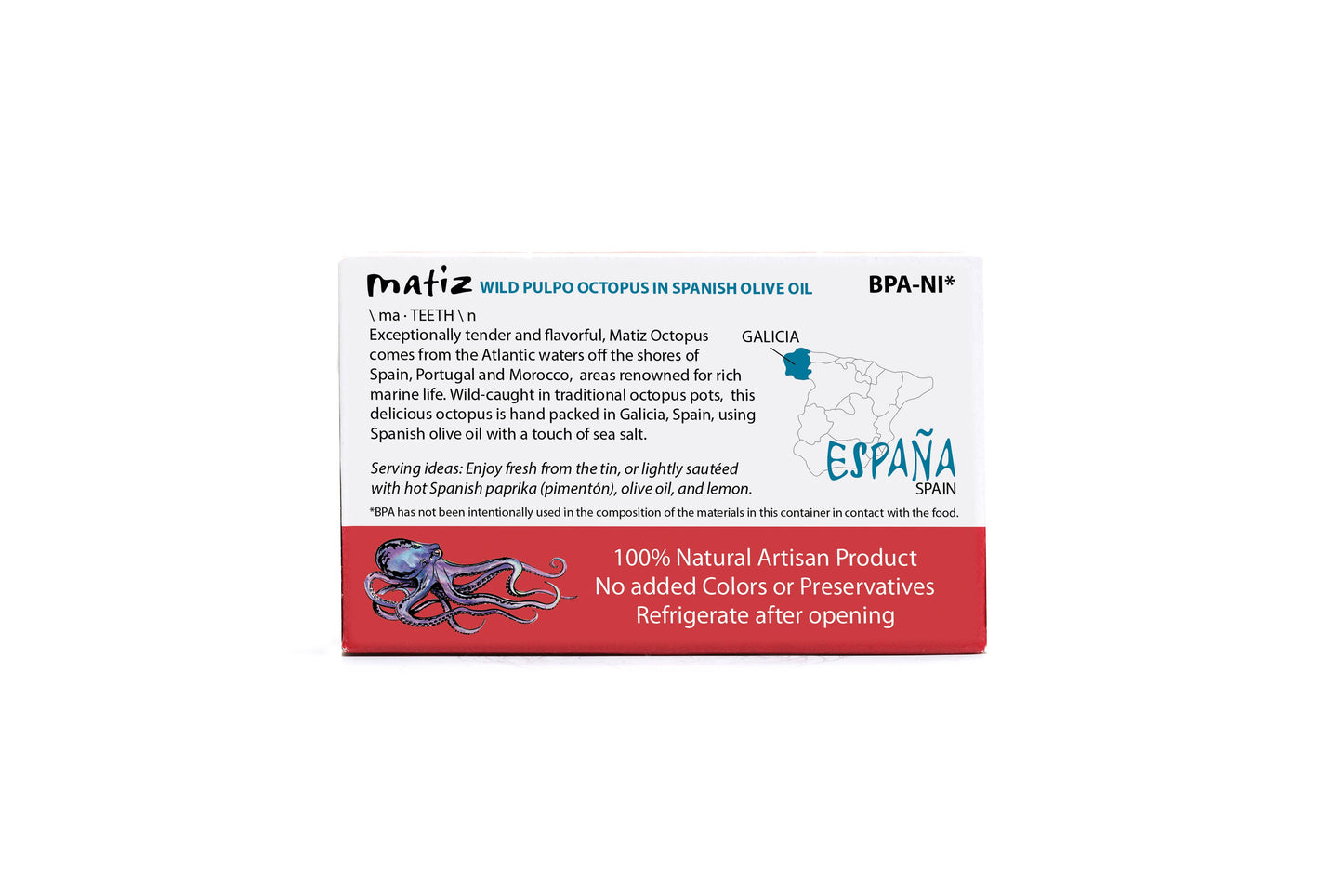 Matiz - Matiz Pulpo in Olive Oil - 4.2oz Tin