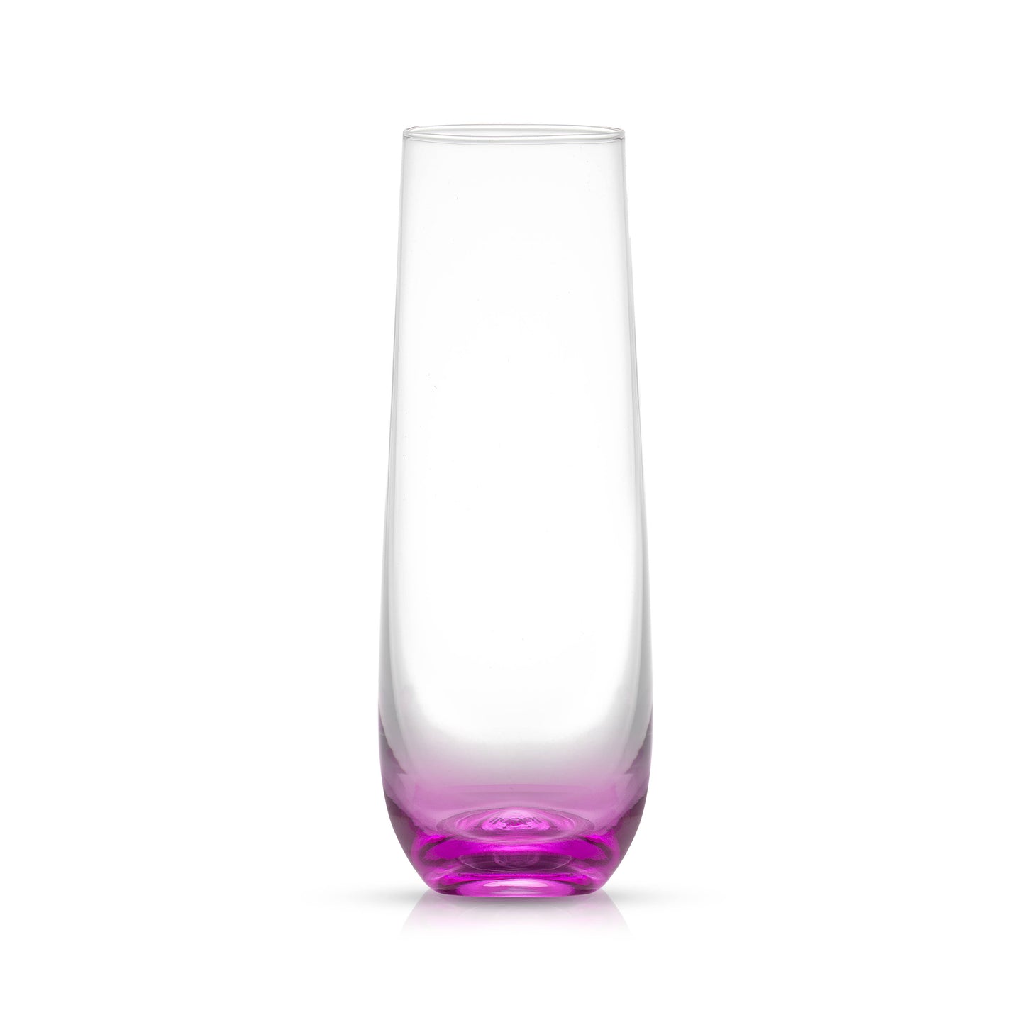 JoyJolt - Hue Colored Stemless Champagne Flutes Glasses, Party Glasses