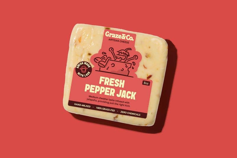 Graze & Co. - Fresh Pepper Jack - 8oz. Artisanal Cheese