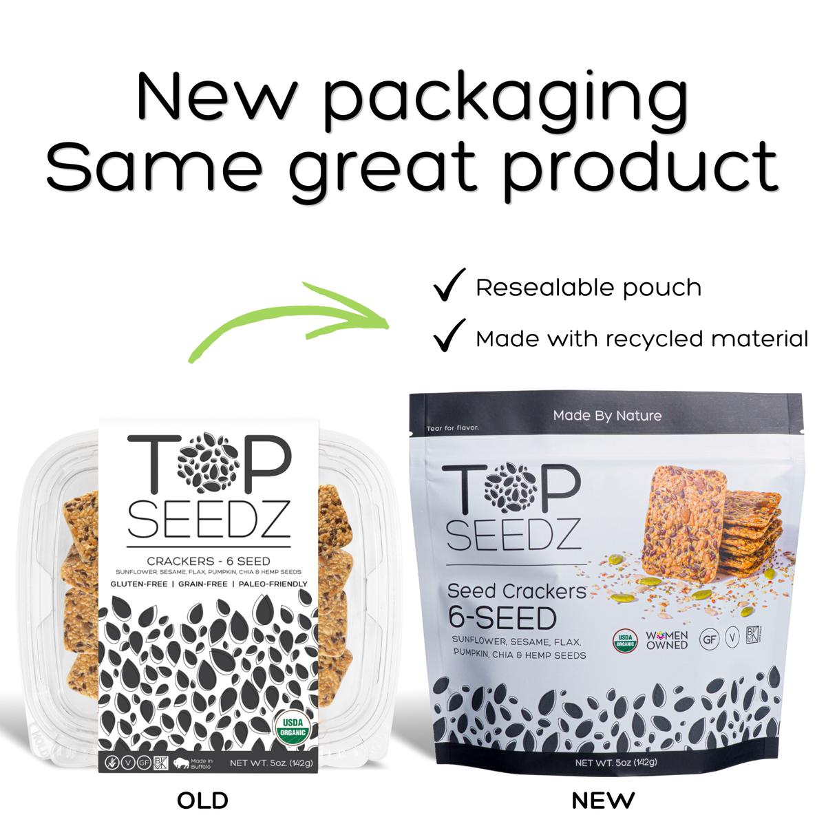 Top Seedz - 6-Seed Crackers- 5oz