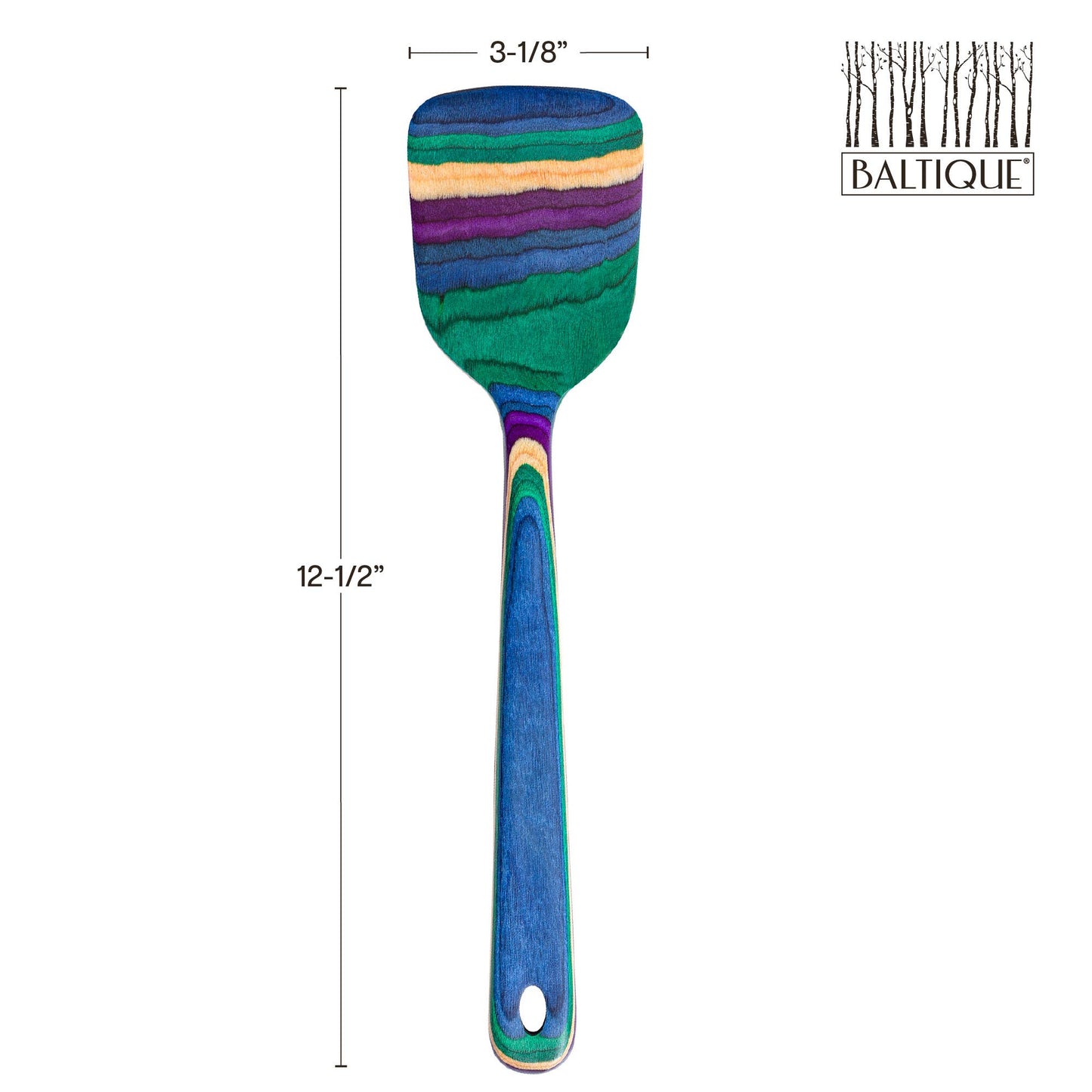 Totally Bamboo - Baltique® Mumbai Colorful Wooden Spatula, 12.5"