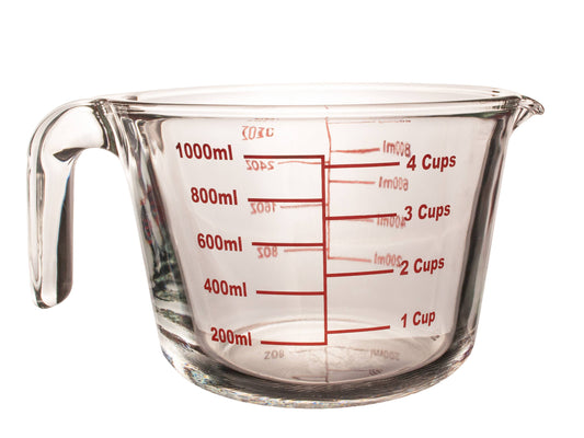 KITCHEN BASICS Measuring Cup 1000ml/34oz Glass