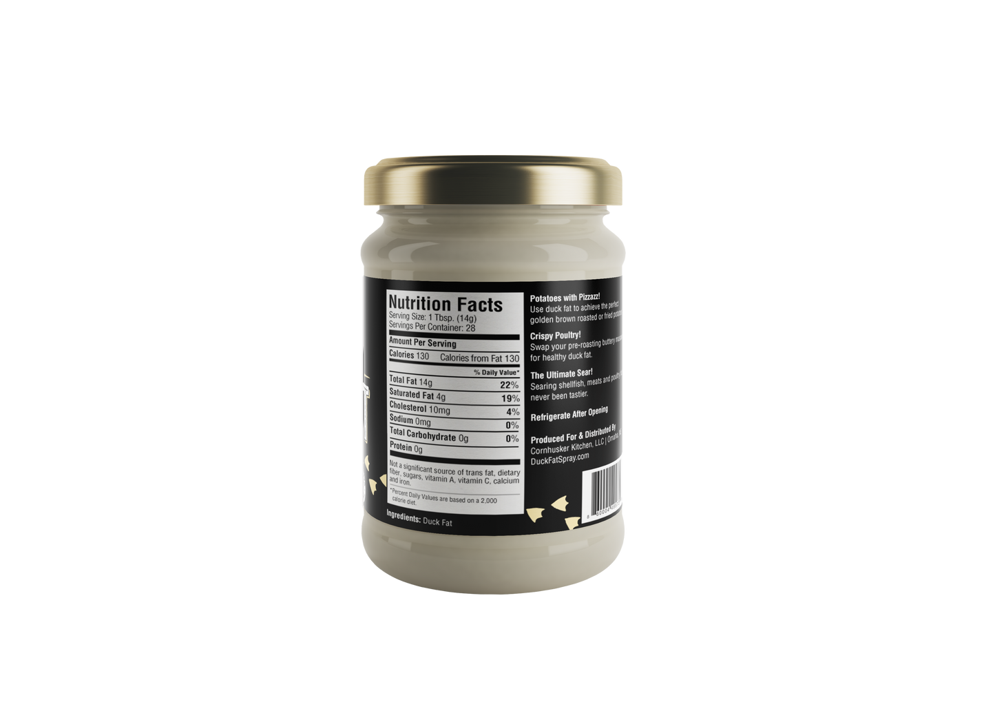14 oz Jars - Premium Rendered Duck Fat