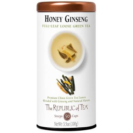 Republic of Tea Honey Ginseng Full Leaf Loose Green Tea