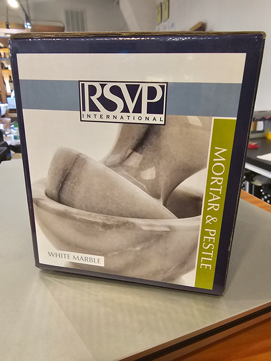 RSVP Endurance White Marble Mortar & Pestle