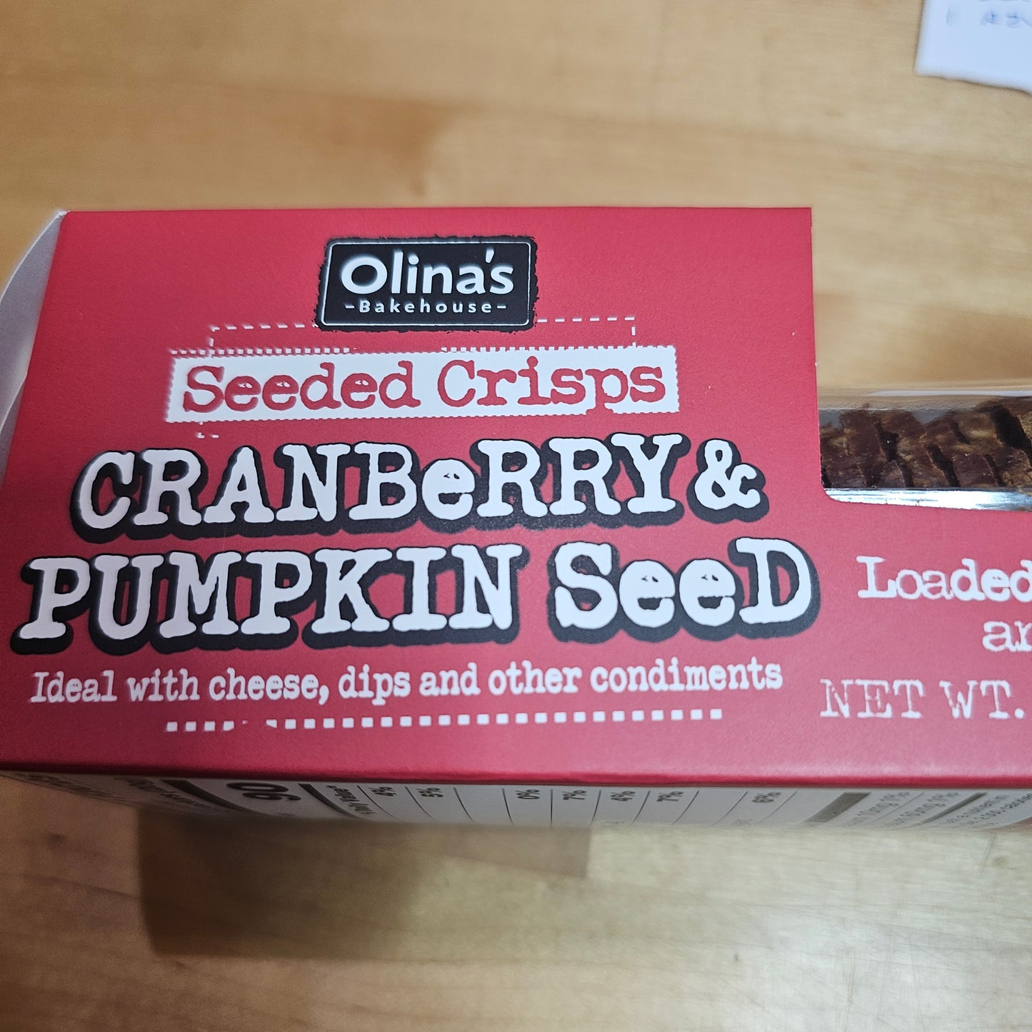 Olina Seeded Crisps Cranberry & Pumpkinseed