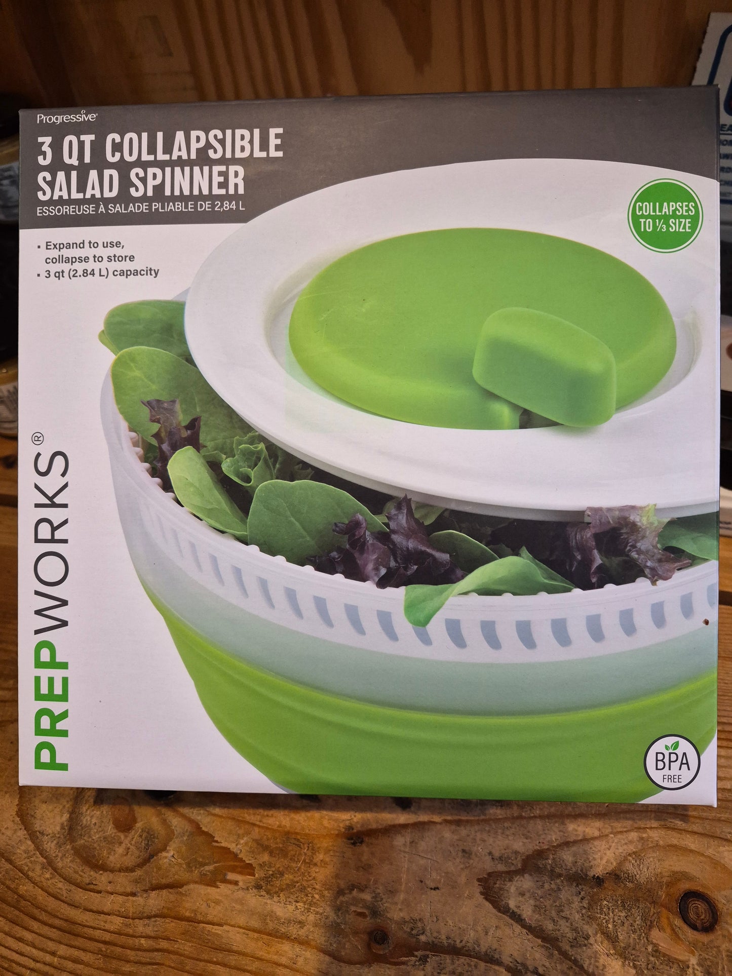 Prepworks 3Qt Collapsible Salad Spinner