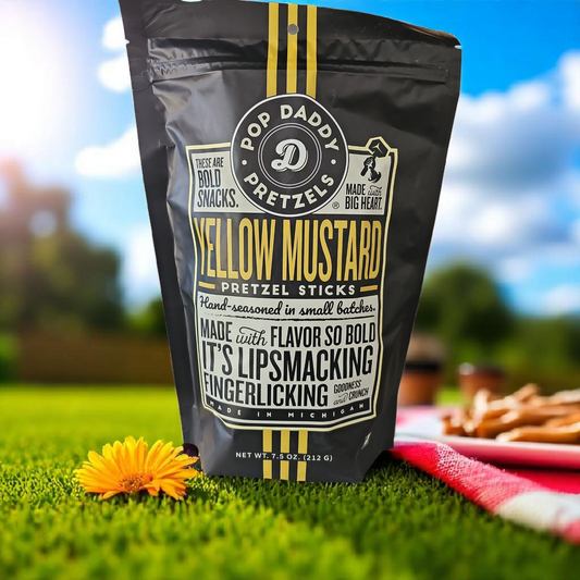Pop Daddy Yellow Mustard Pretzel Sticks
